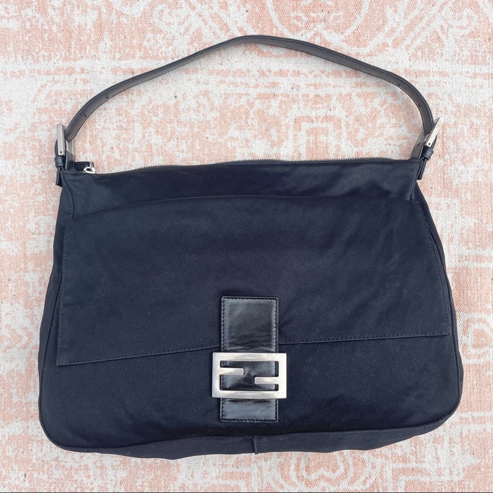 Fendi 90s Neoprene Mama Baguette Shoulder Bag